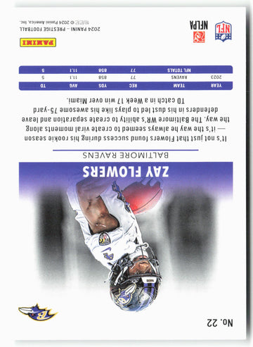 
2024 Panini Prestige #22 Zay Flowers