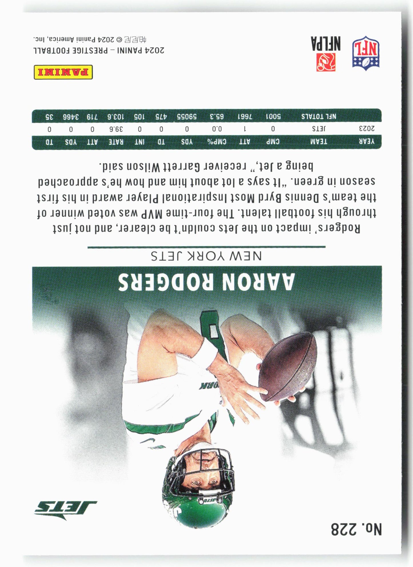 2024 Panini Prestige #228 Aaron Rodgers