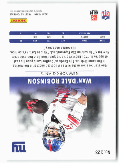 2024 Panini Prestige #223 Wan'Dale Robinson
