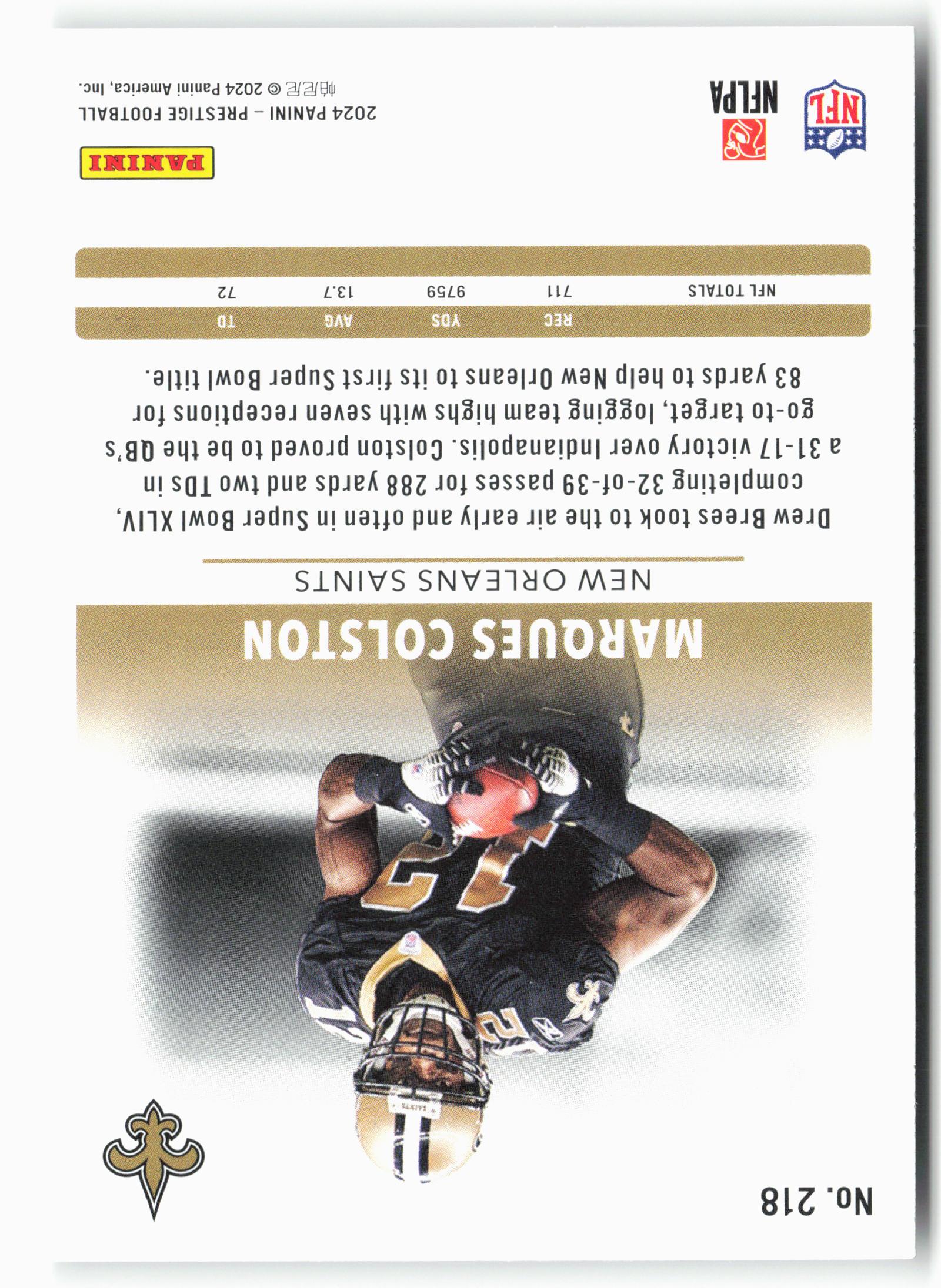 2024 Panini Prestige #218 Marques Colston