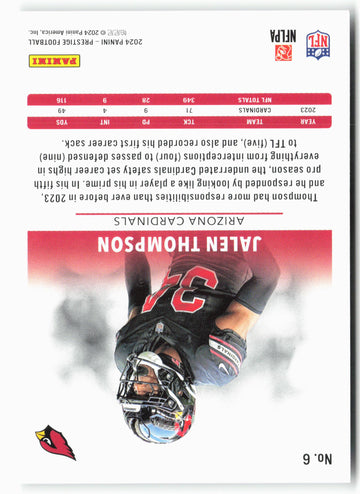 
2024 Panini Prestige #6 Jalen Thompson