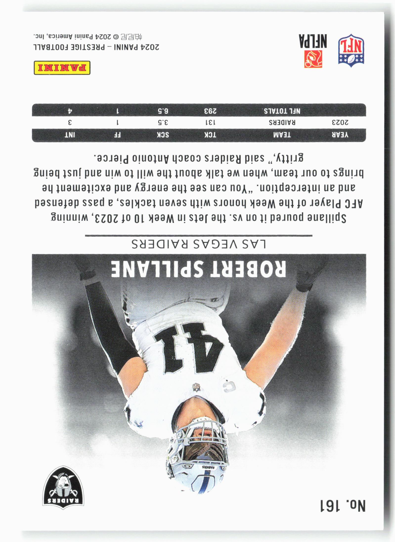 2024 Panini Prestige #161 Robert Spillane