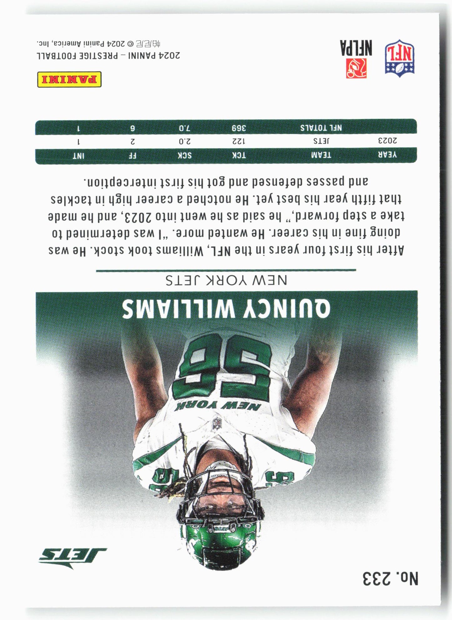 2024 Panini Prestige #233 Quincy Williams