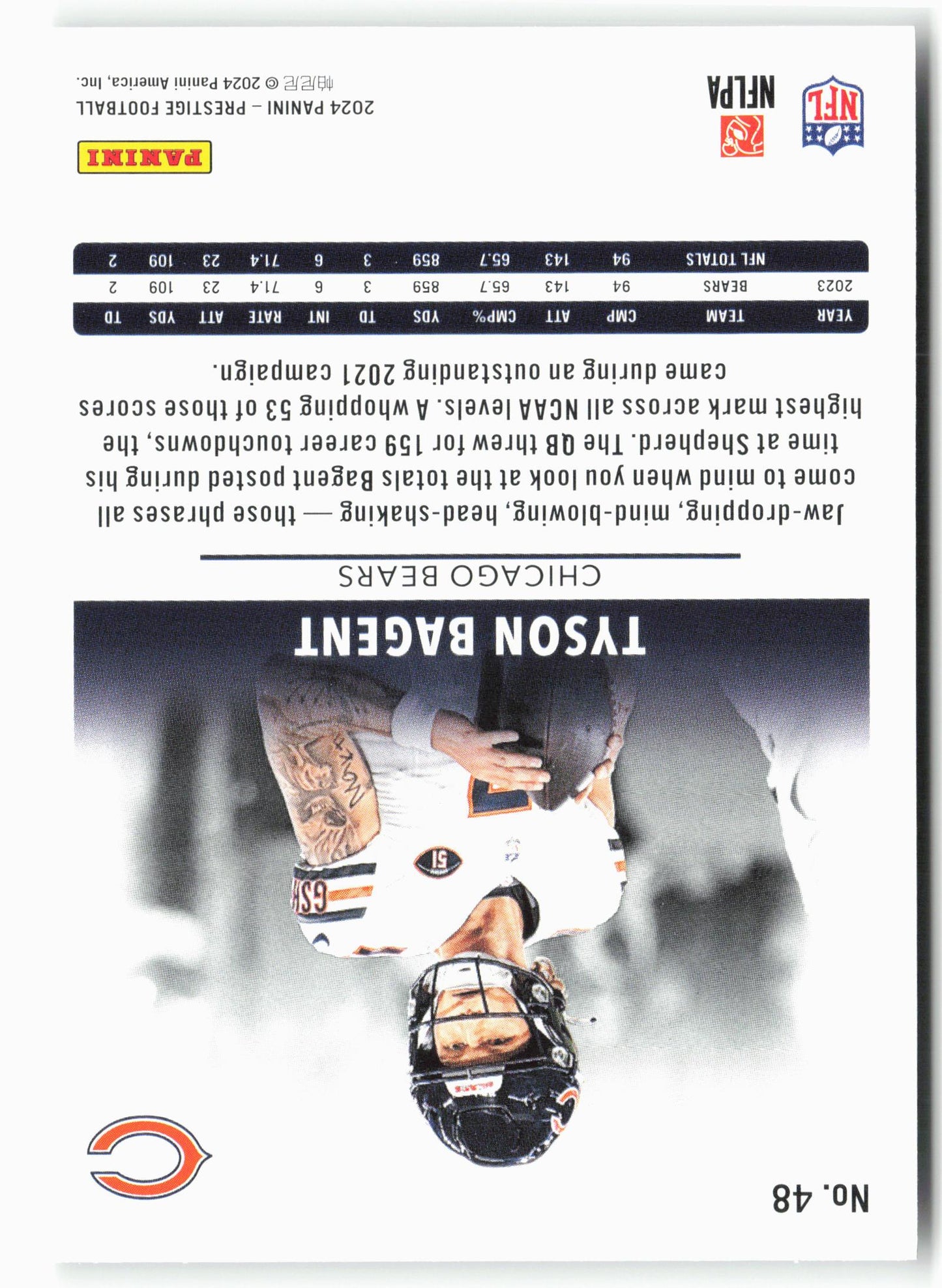 2024 Panini Prestige #48 Tyson Bagent