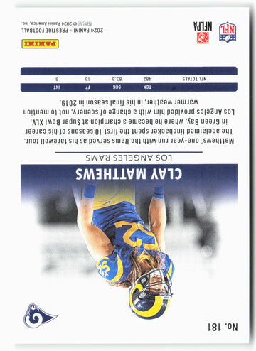 
2024 Panini Prestige #181 Clay Matthews