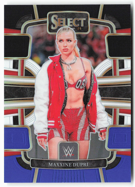 2024 Panini Select WWE #2 Maxxine Dupri Black and Blue Prizms