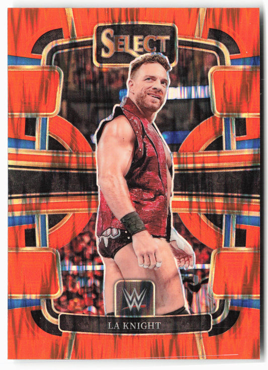 2024 Panini Select WWE #74 LA Knight Orange Flash Prizms