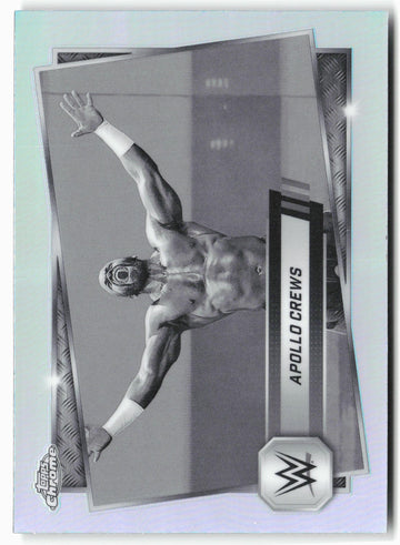 
2025 Topps Chrome WWE #114 Apollo Crews Sepia Refractor