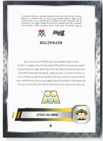 
2025 Topps Chrome WWE #9 Bubba Ray Dudley Refractor