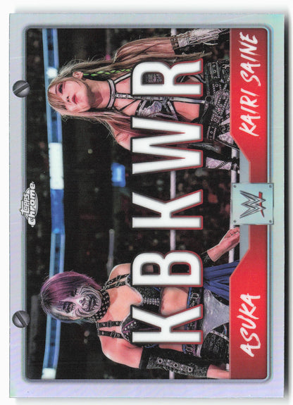 2025 Topps Chrome WWE #TAG-KBW Asuka / Kairi Sane Tag Team Refractor