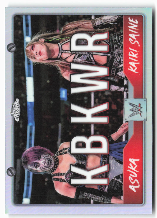 2025 Topps Chrome WWE #TAG-KBW Asuka / Kairi Sane Tag Team Refractor