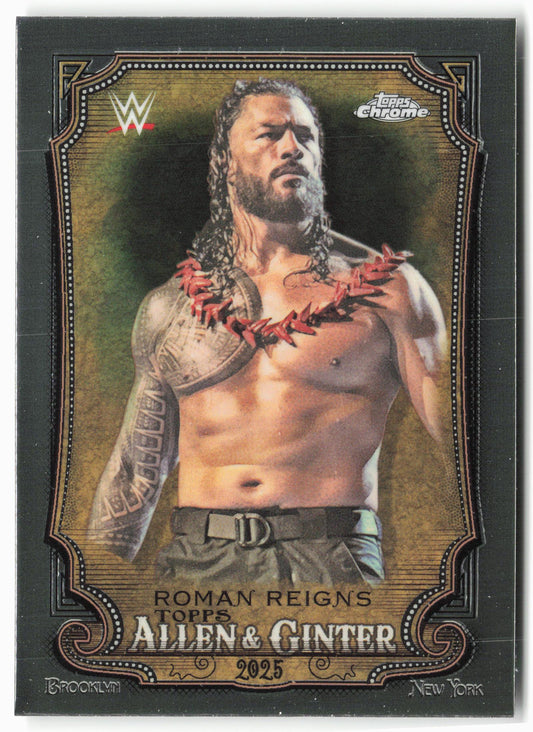 2025 Topps Chrome WWE #AG-RRN Roman Reigns Allen & Ginter