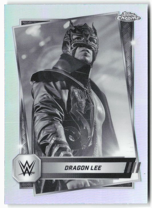 2025 Topps Chrome WWE #23 Dragon Lee Sepia Refractor