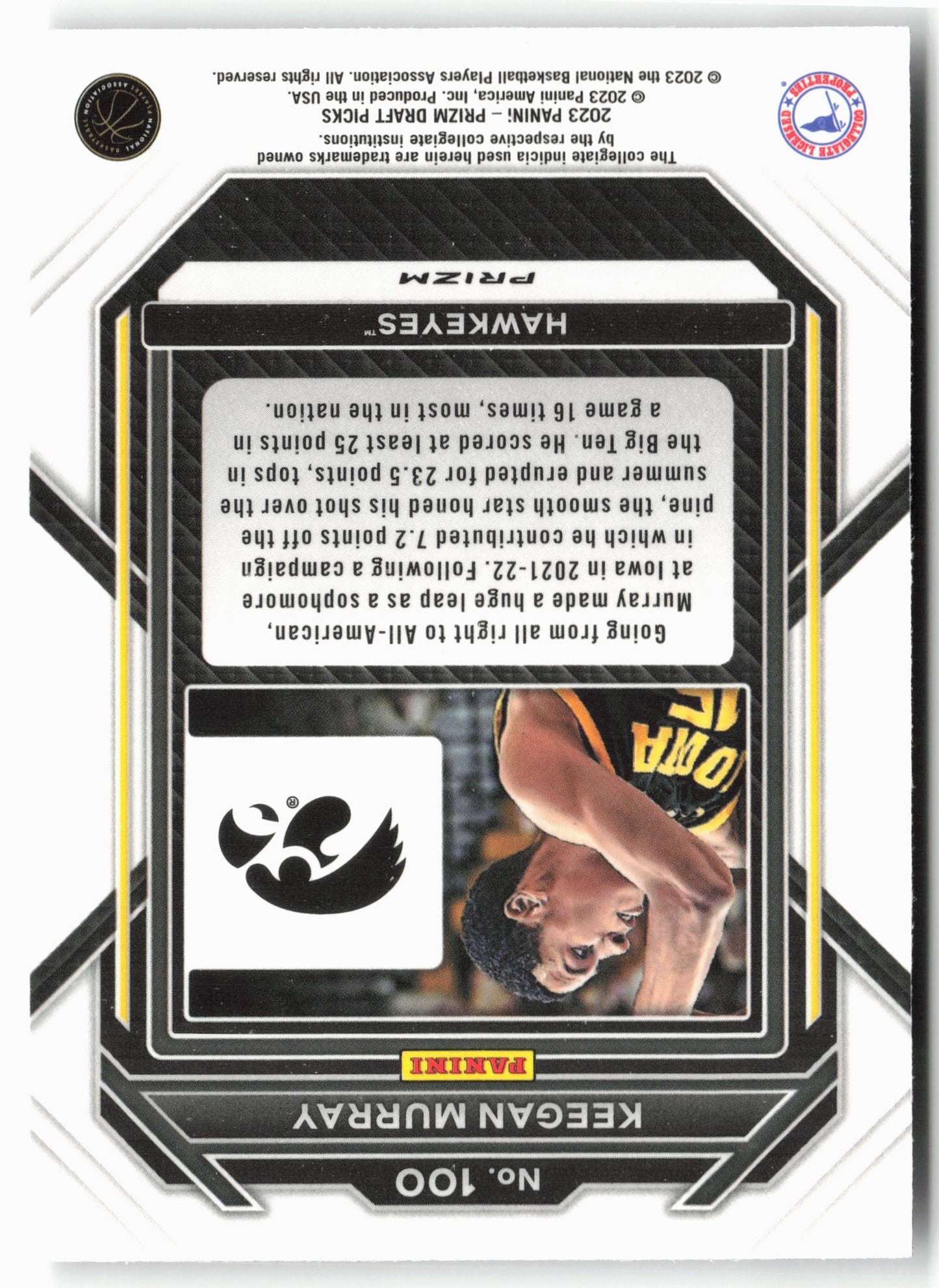 2023 Panini Prizm Draft Picks #100 Keegan Murray Hyper