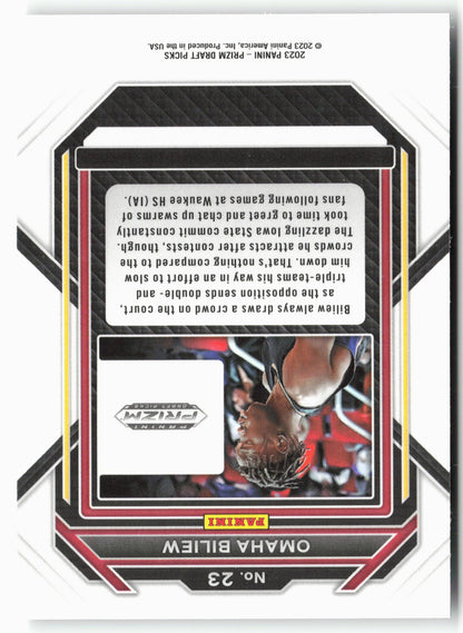 2023 Panini Prizm Draft Picks #23 Omaha Biliew