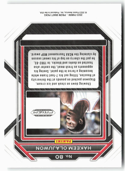 2023 Panini Prizm Draft Picks #80 Hakeem Olajuwon