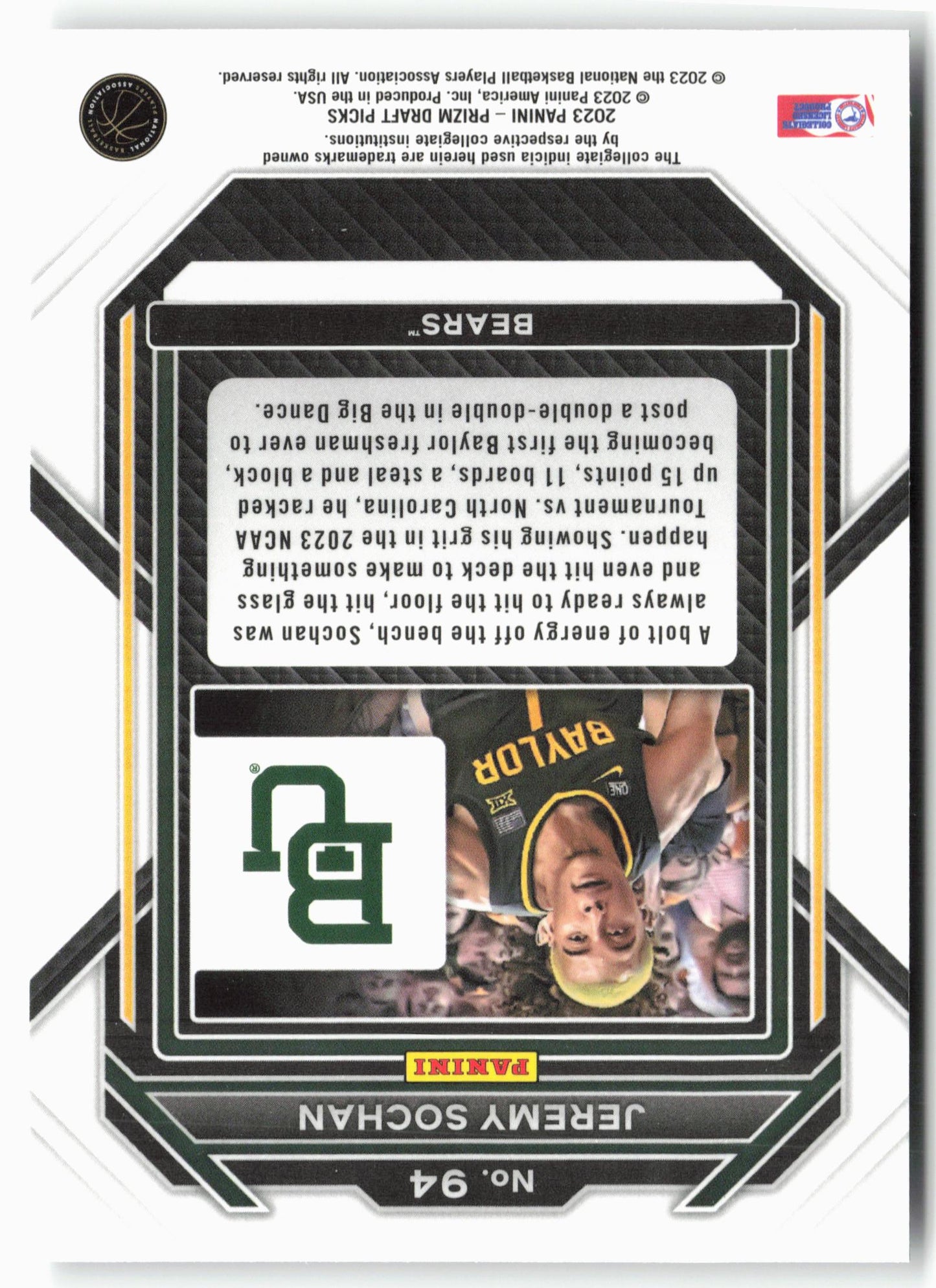 2023 Panini Prizm Draft Picks #94 Jeremy Sochan