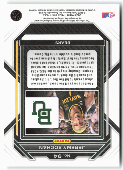 2023 Panini Prizm Draft Picks #94 Jeremy Sochan