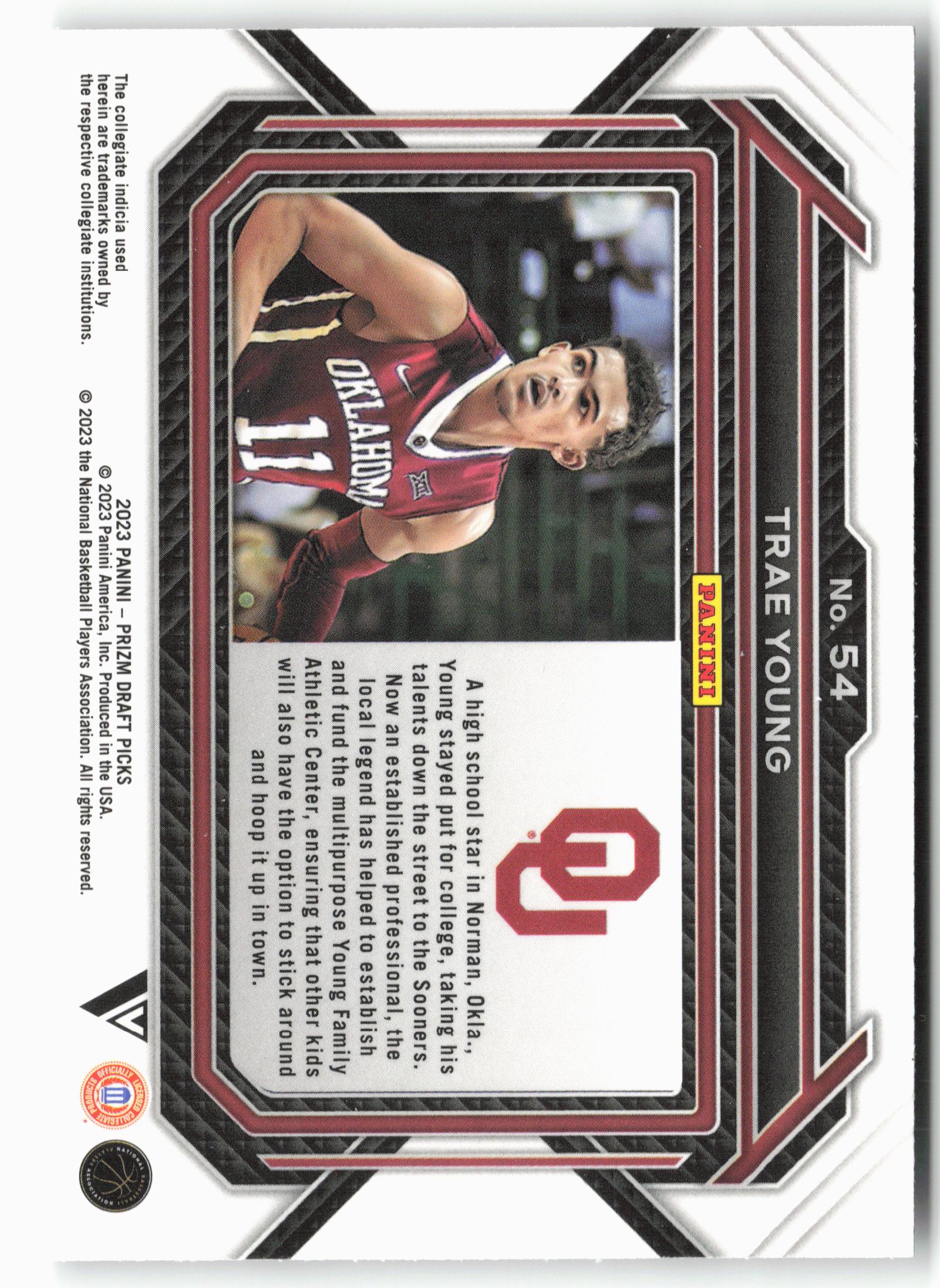 2023 Panini Prizm Draft Picks #54b Trae Young