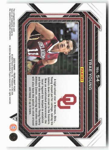 
2023 Panini Prizm Draft Picks #54b Trae Young