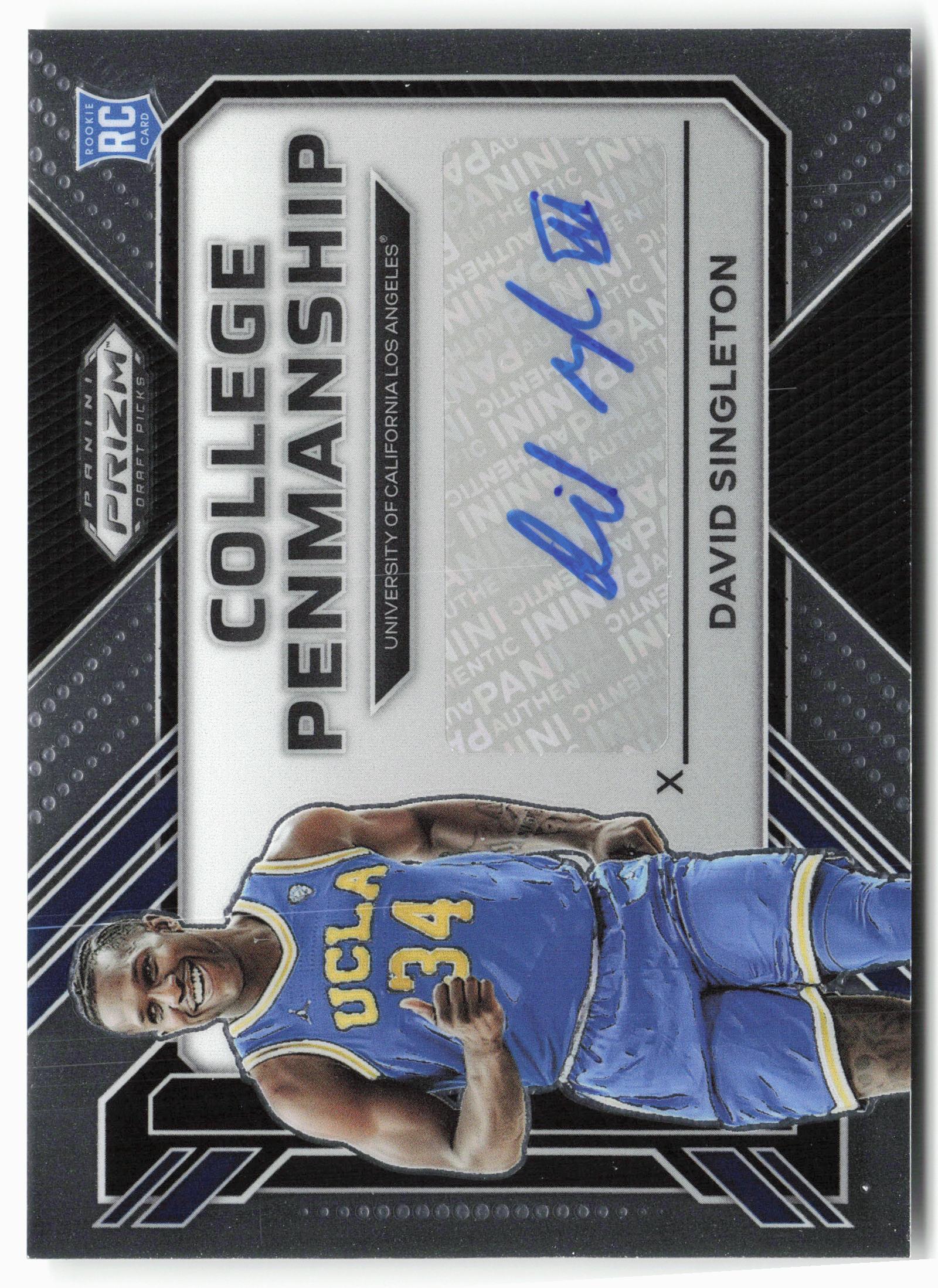 2023 Panini Prizm Draft Picks #CP-DVD David Singleton College Penmanship