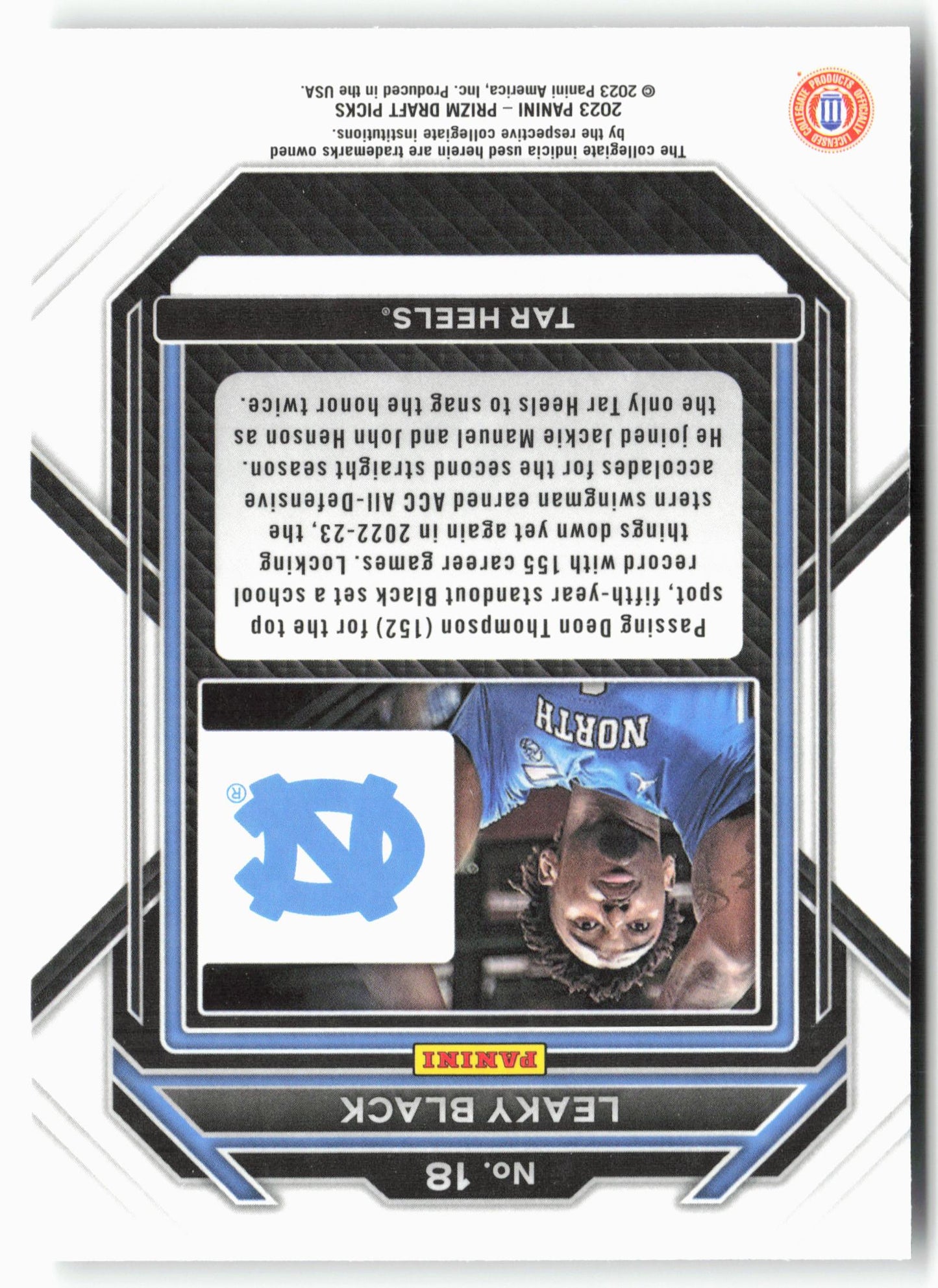 2023 Panini Prizm Draft Picks #18 Leaky Black
