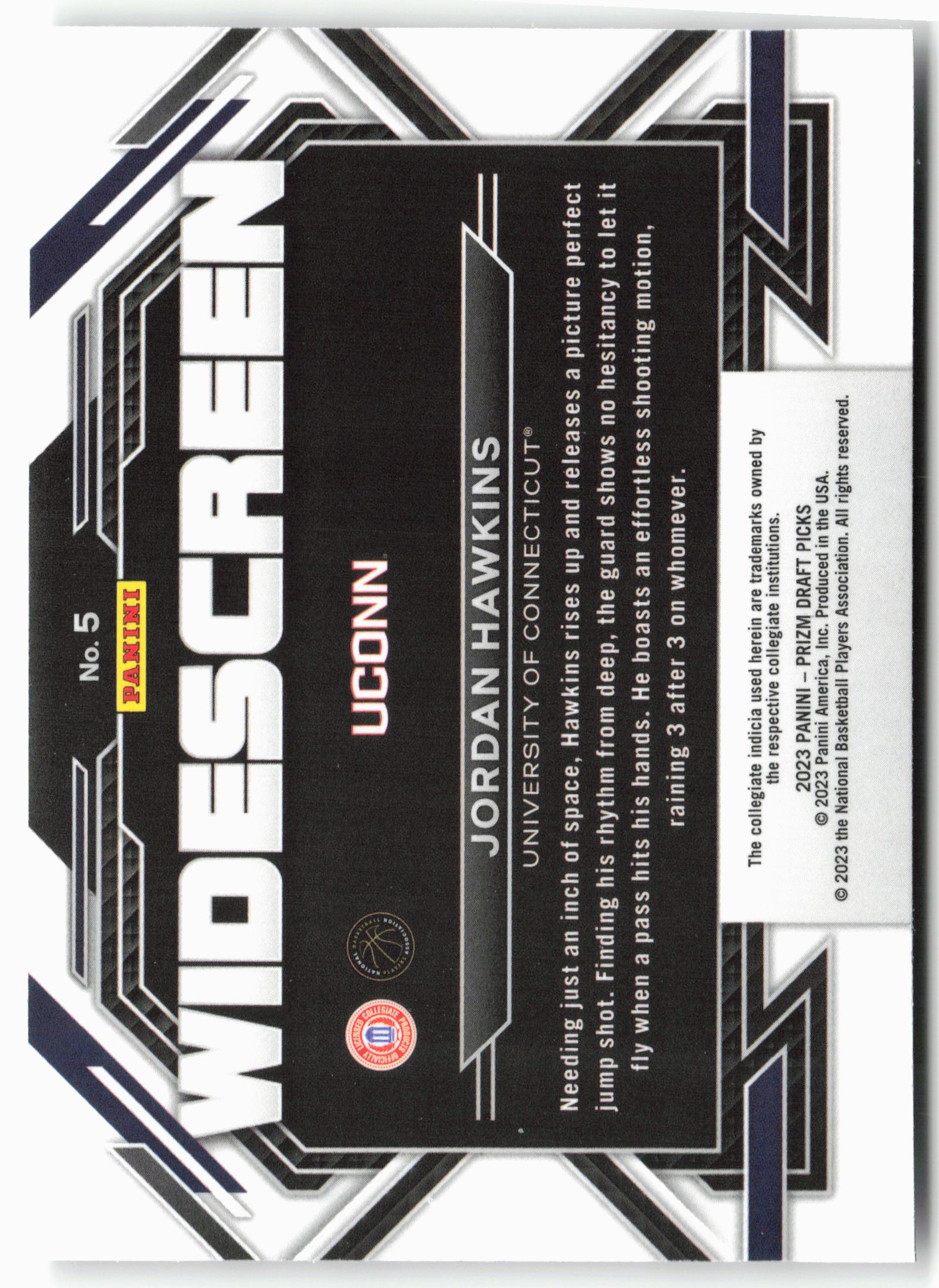 2023 Panini Prizm Draft Picks #5 Jordan Hawkins Widescreen