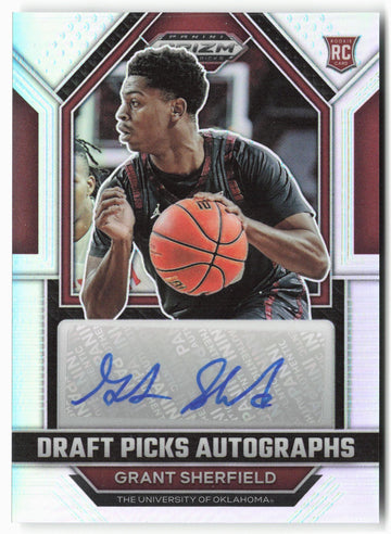 
2023 Panini Prizm Draft Picks #DPA-CSF Grant Sherfield Silver