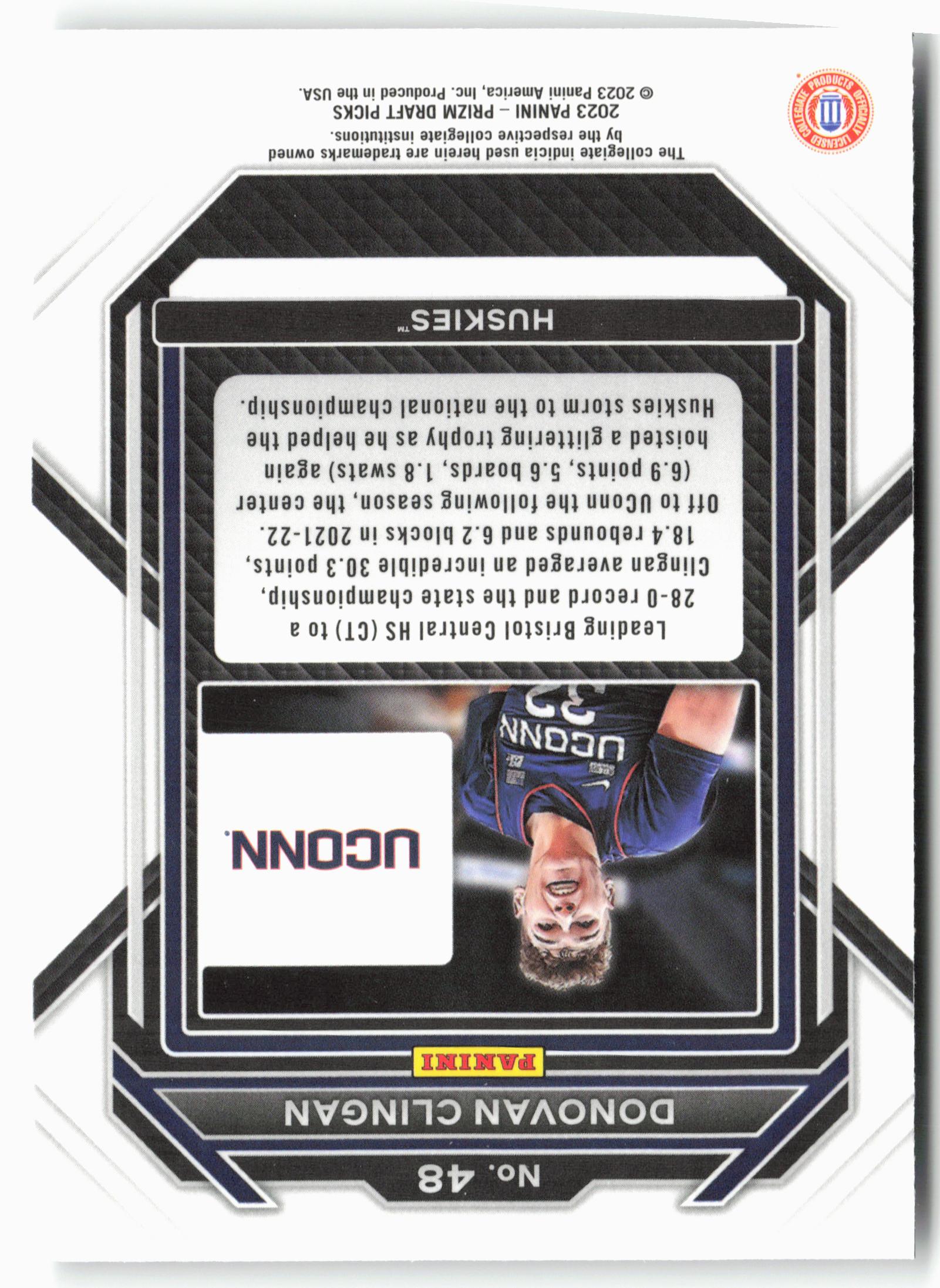 2023 Panini Prizm Draft Picks #48 Donovan Clingan