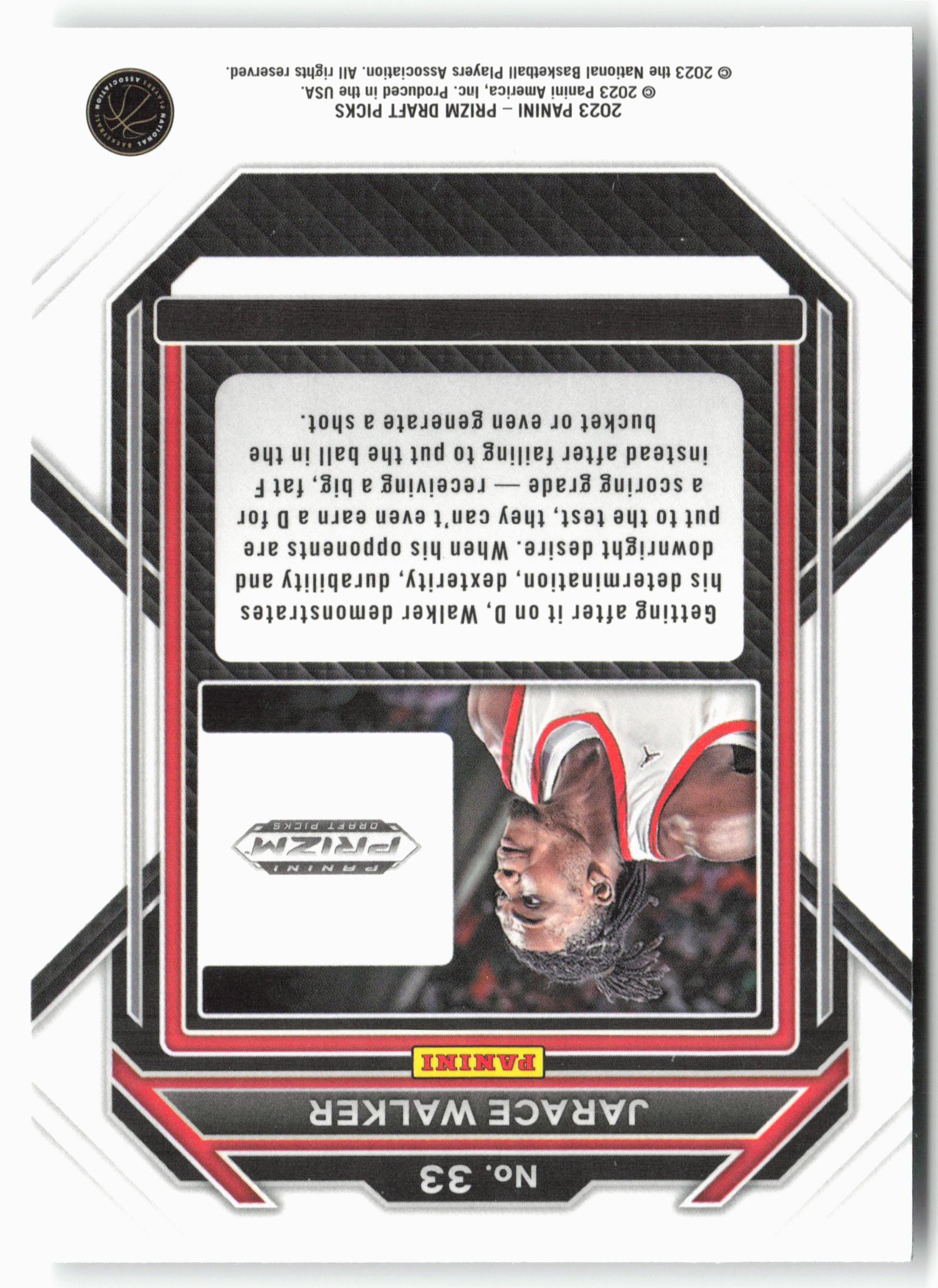 2023 Panini Prizm Draft Picks #33 Jarace Walker