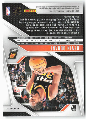 
2024-25 Panini Prizm - Prizms Hyper #187 Kevin Durant