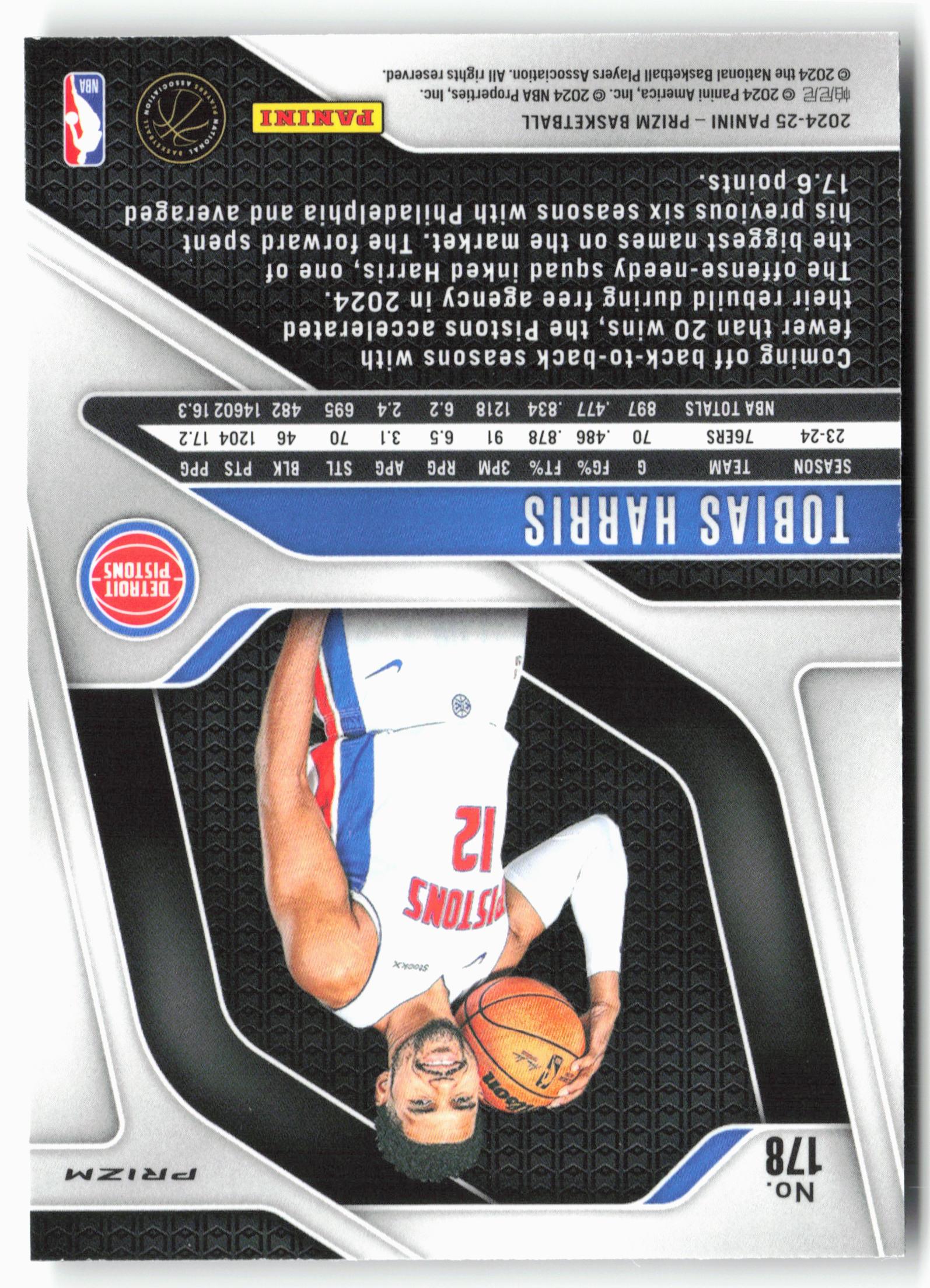 2024-25 Panini Prizm - Prizms Pulsar #178 Tobias Harris