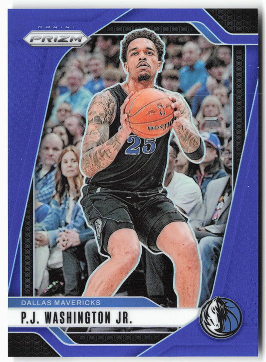 2024-25 Panini Prizm - Prizms Blue #174 P.J. Washington Jr. #/199