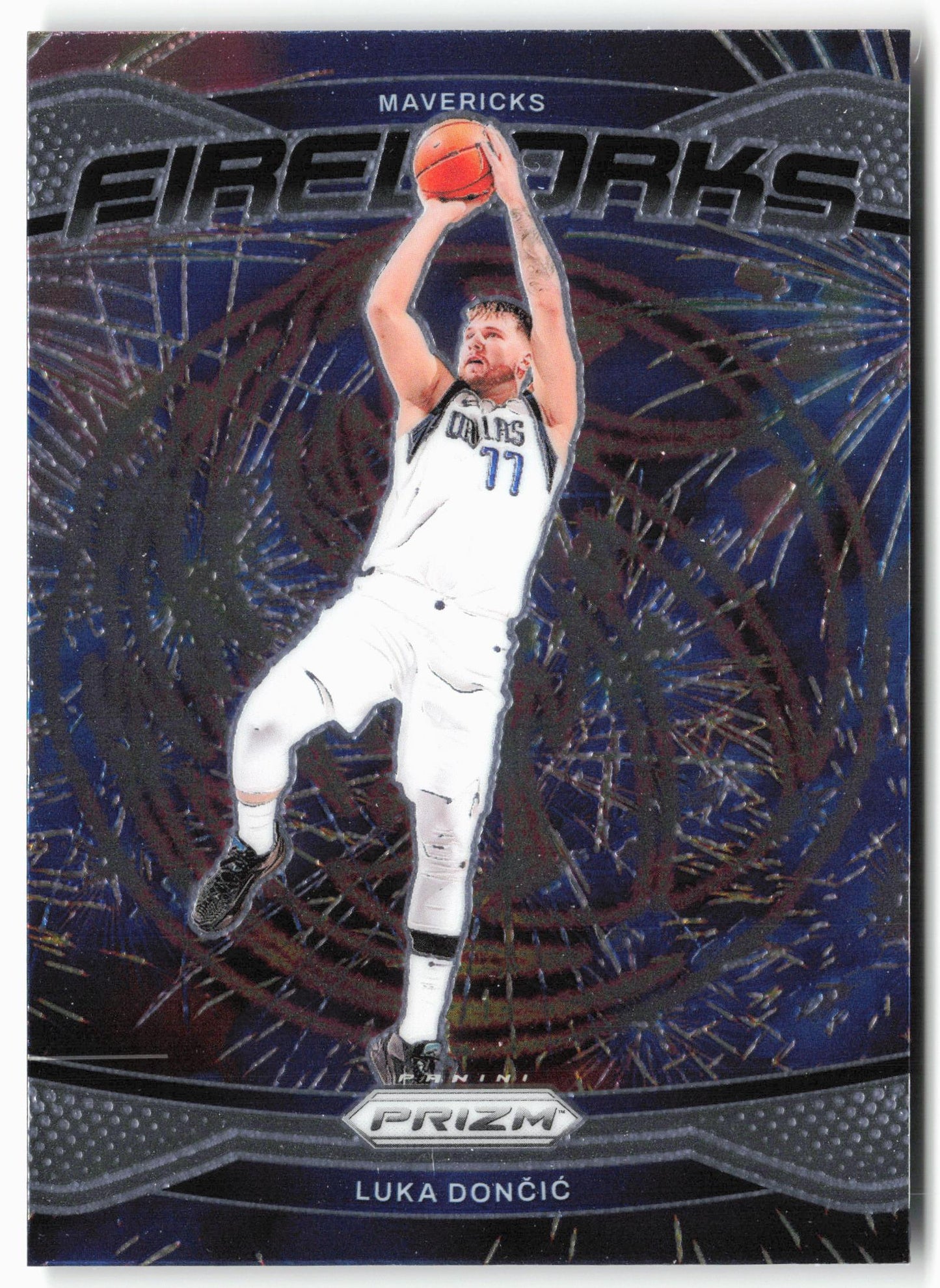 2024-25 Panini Prizm - Fireworks #1 Luka Doncic