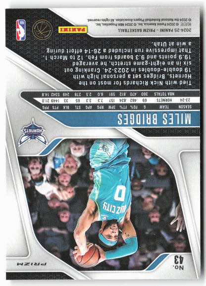 2024-25 Panini Prizm - Prizms Ruby Wave #43 Miles Bridges