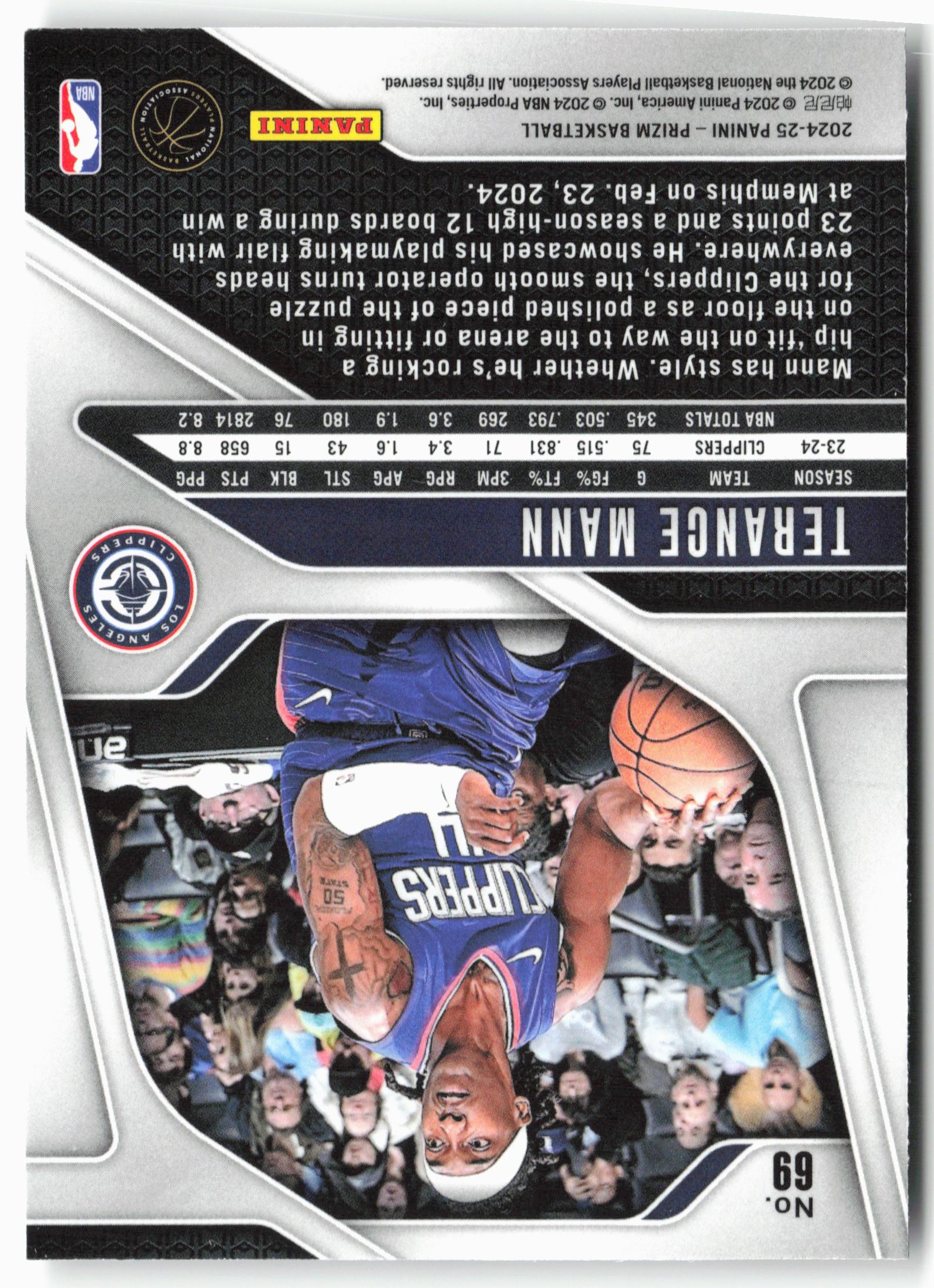 2024-25 Panini Prizm #69 Terance Mann