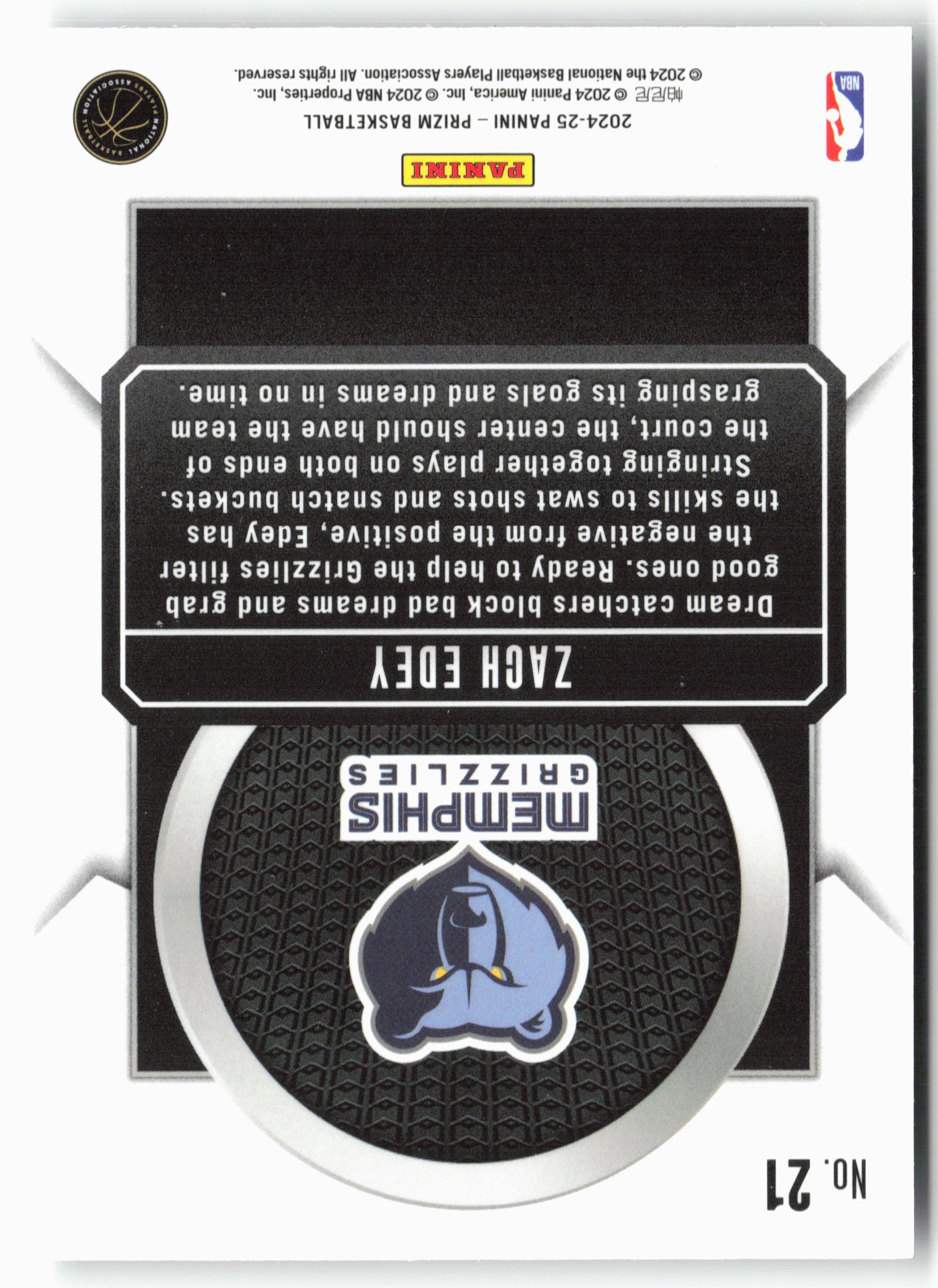 2024-25 Panini Prizm - Talismen #21 Zach Edey