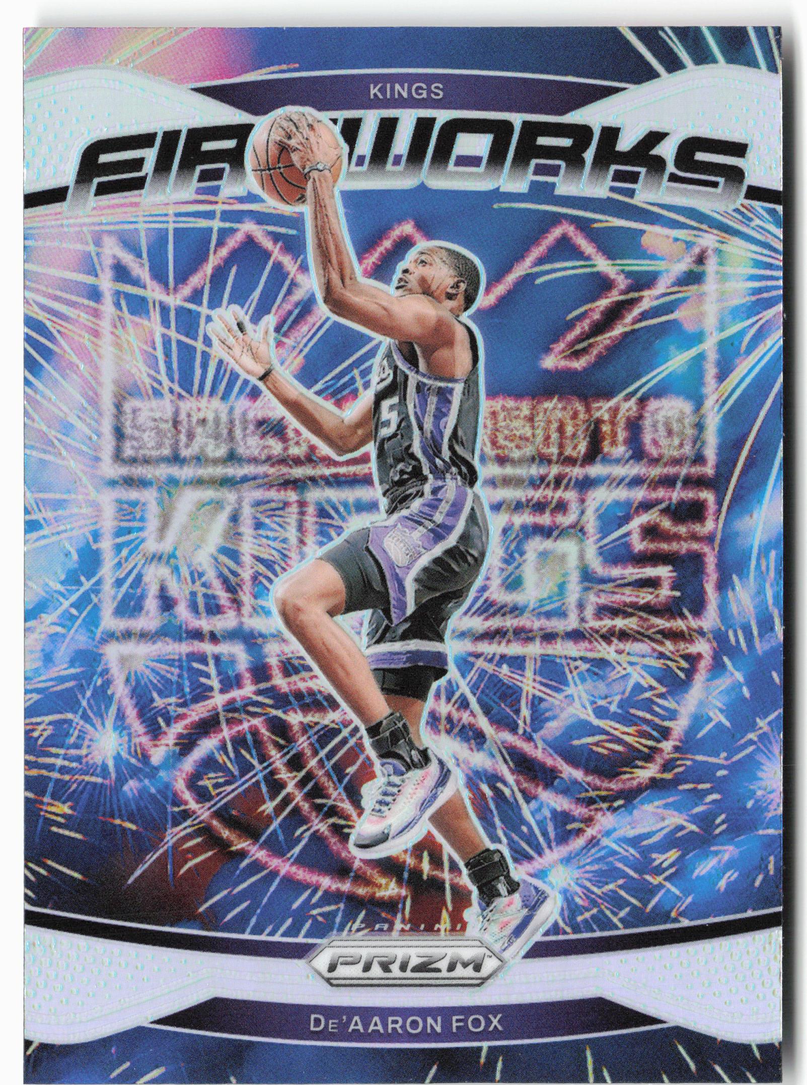 2024-25 Panini Prizm - Fireworks Prizms Silver #23 De'Aaron Fox