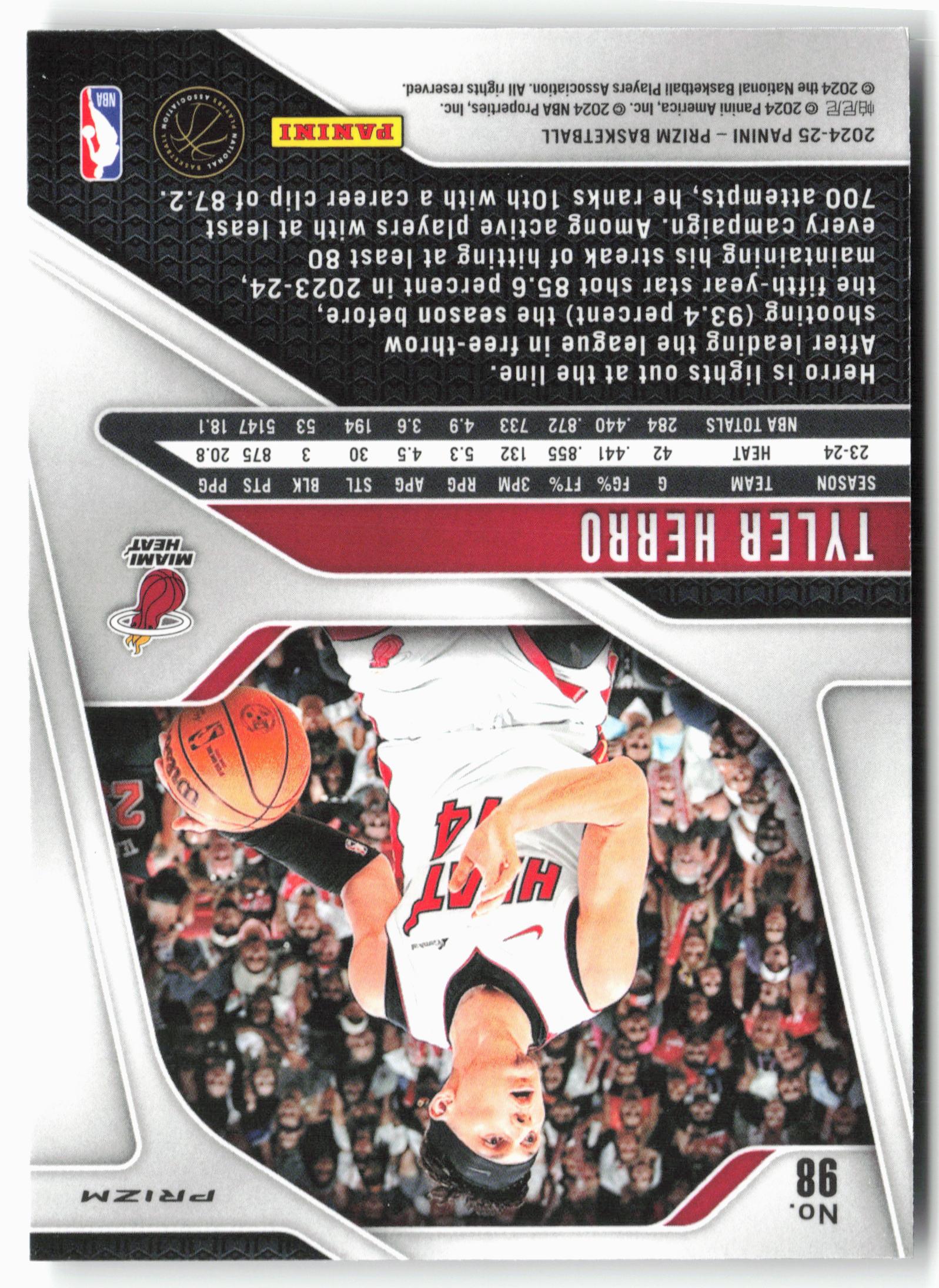 2024-25 Panini Prizm - Prizms Hyper #98 Tyler Herro