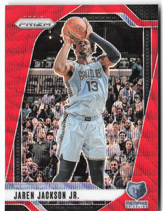 2024-25 Panini Prizm - Prizms Ruby Wave #140 Jaren Jackson Jr.