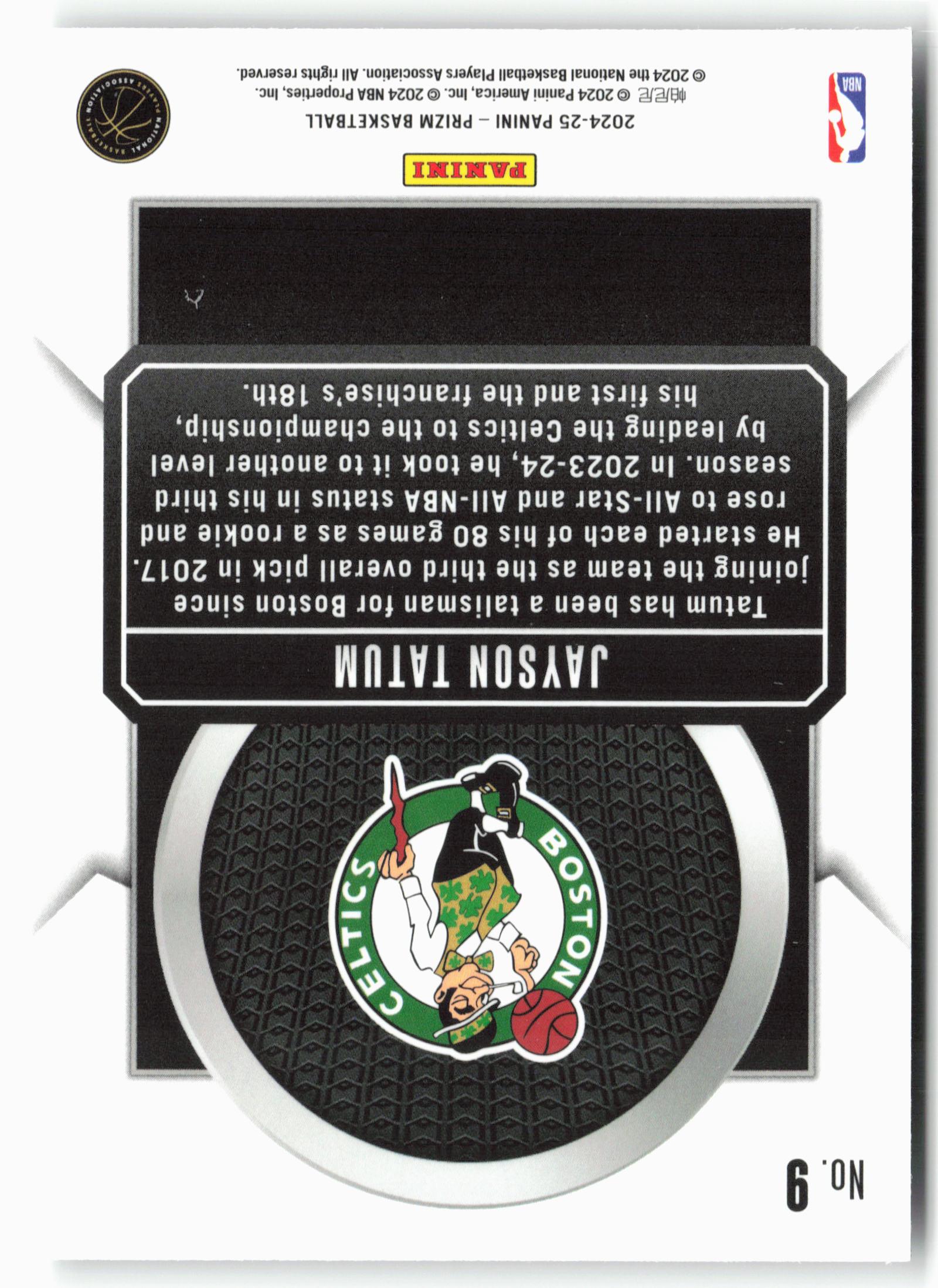 2024-25 Panini Prizm - Talismen #9 Jayson Tatum