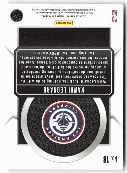 2024-25 Panini Prizm - Talismen #18 Kawhi Leonard