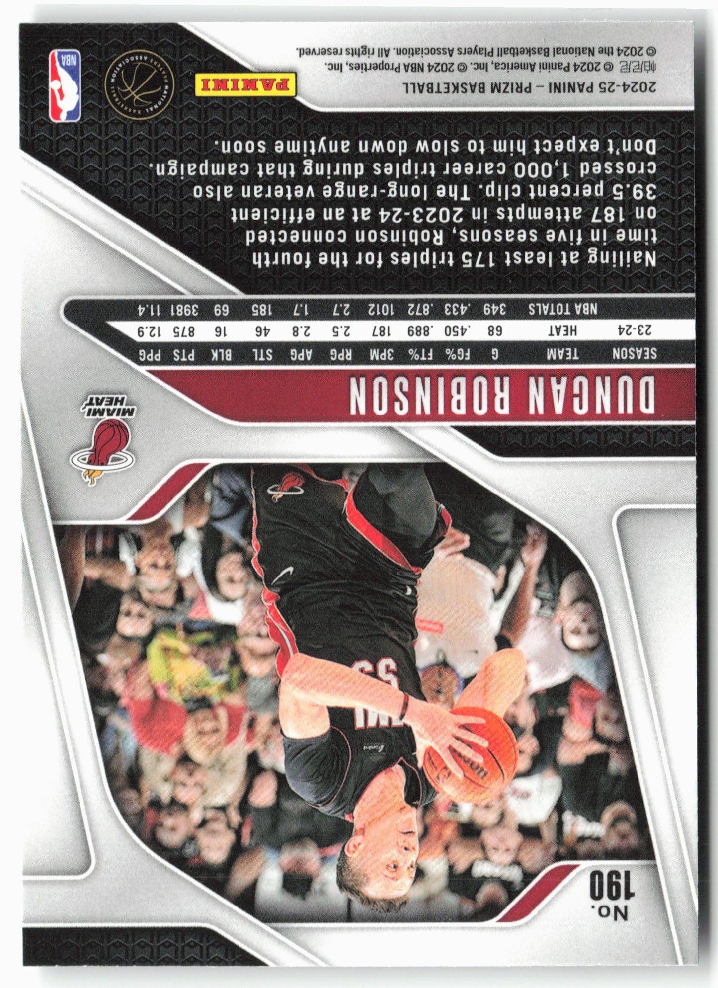 2024-25 Panini Prizm #190 Duncan Robinson