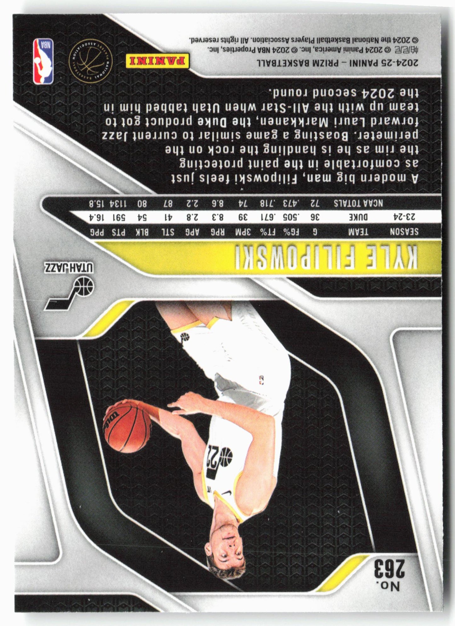 2024-25 Panini Prizm #263 Kyle Filipowski