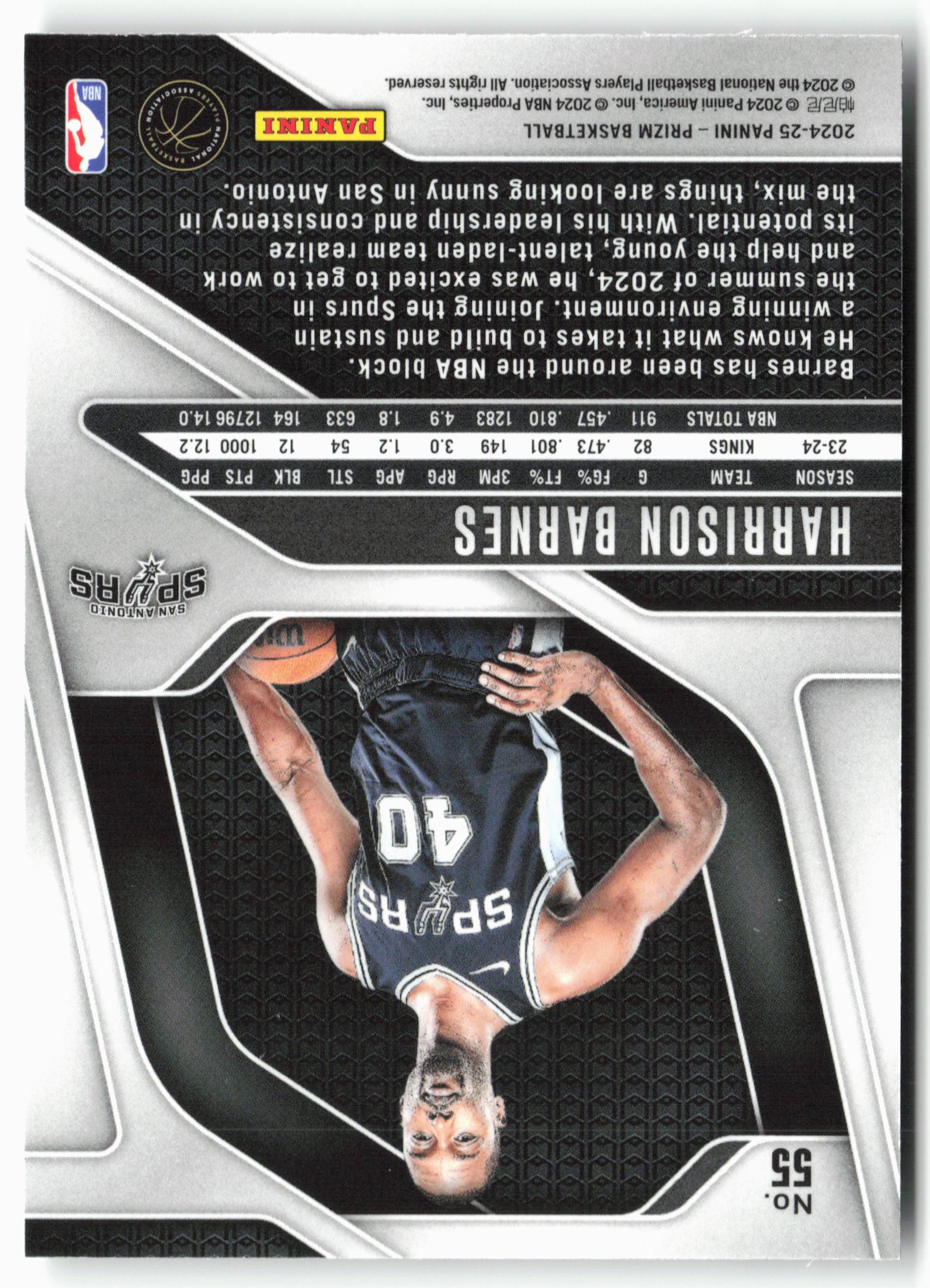 2024-25 Panini Prizm #55 Harrison Barnes