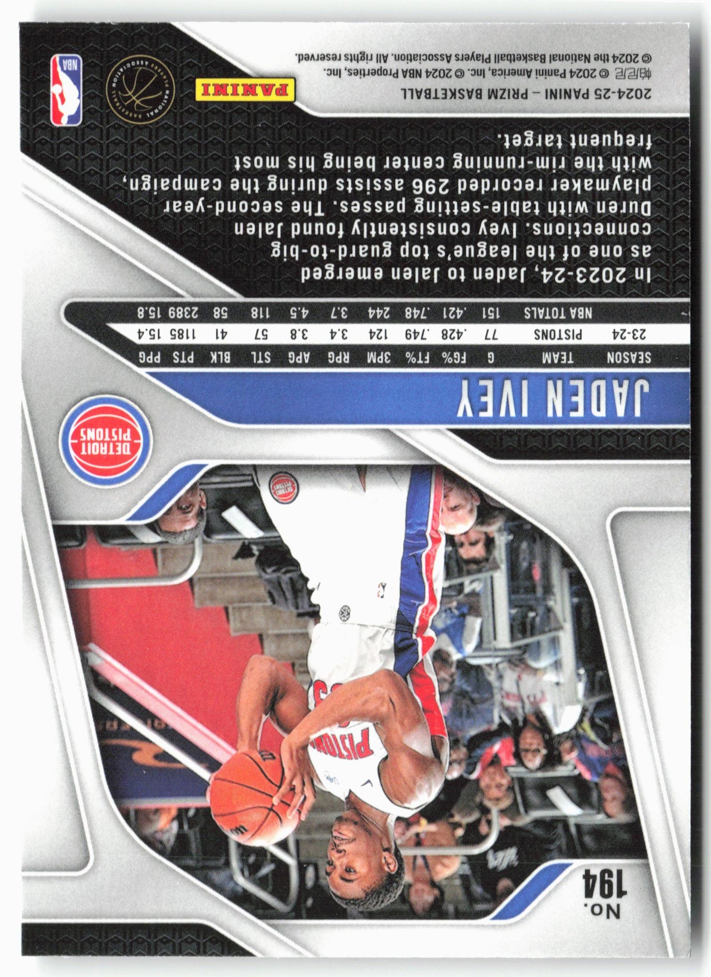 2024-25 Panini Prizm #194 Jaden Ivey