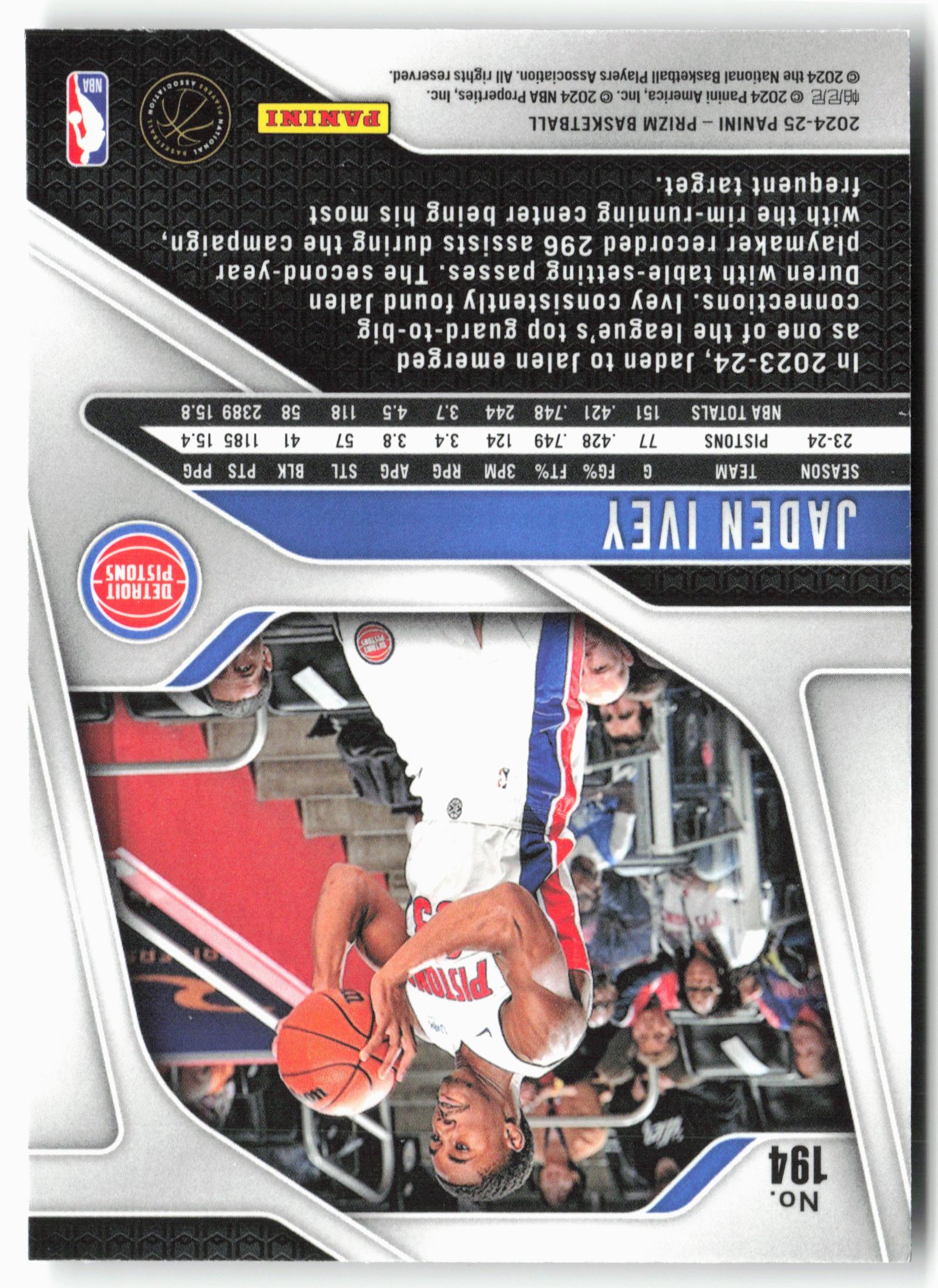 2024-25 Panini Prizm #194 Jaden Ivey