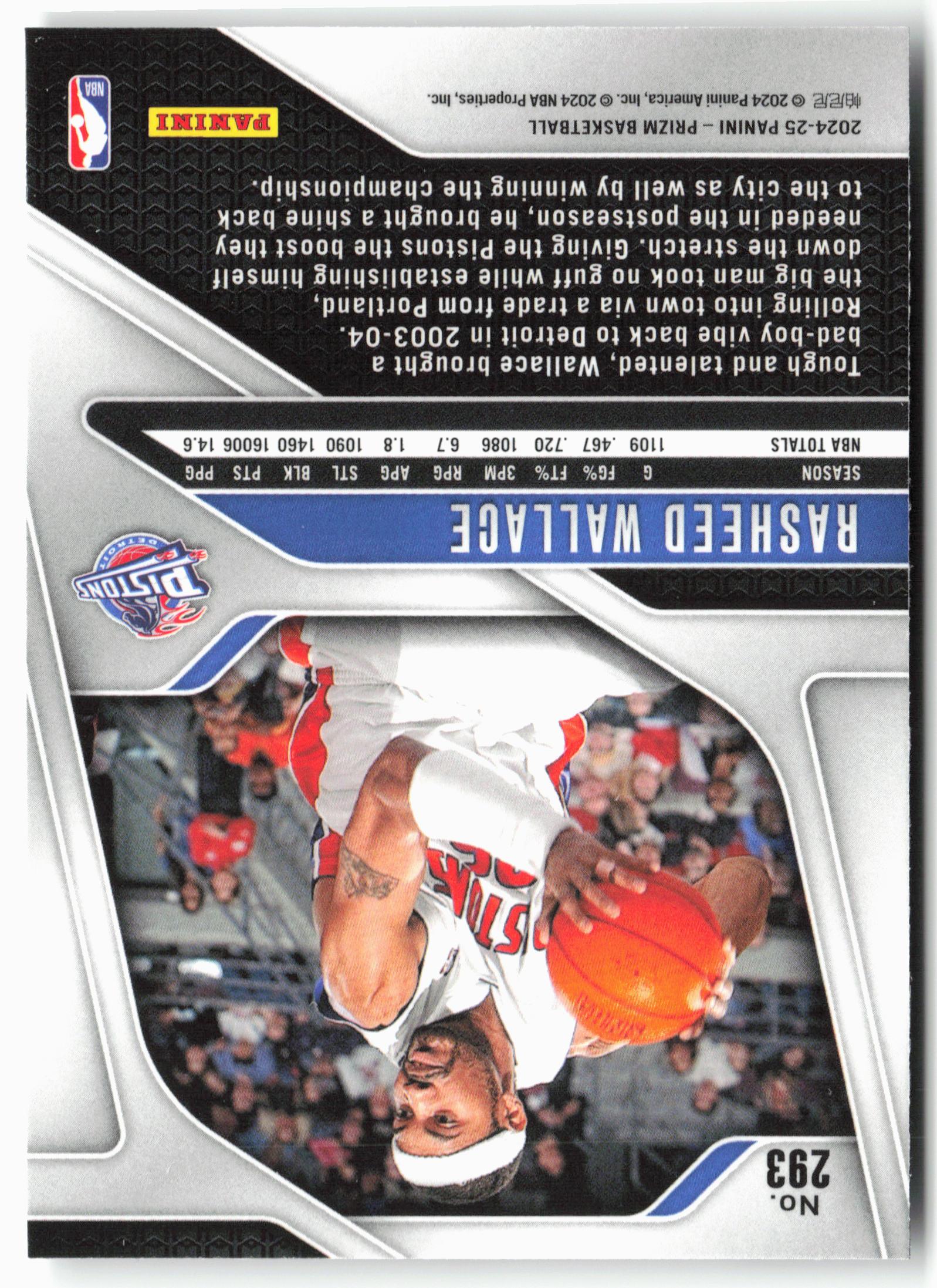 2024-25 Panini Prizm #293 Rasheed Wallace