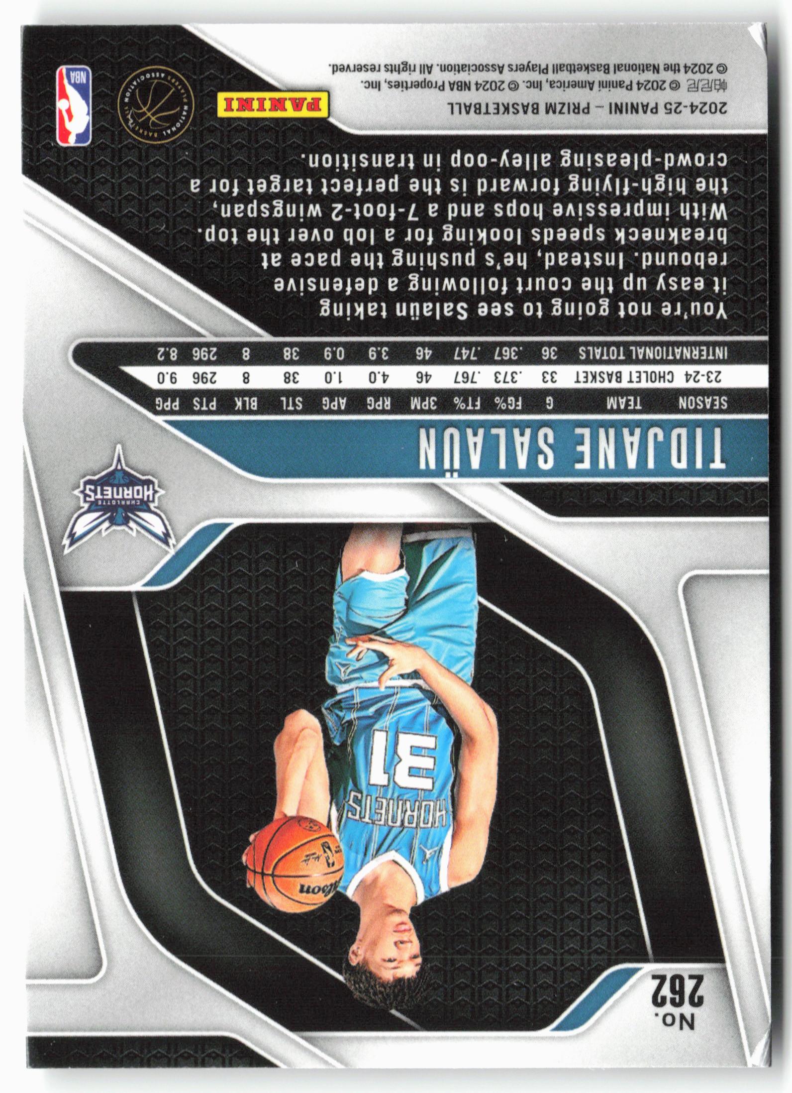 2024-25 Panini Prizm #262 Tidjane Salaun