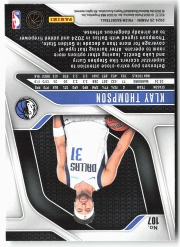
2024-25 Panini Prizm #107 Klay Thompson